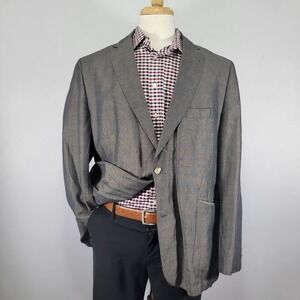 Kroon Luxury Men's Sport Coat Blazer Two‎ Button Cotton Linen STING WASH 46R